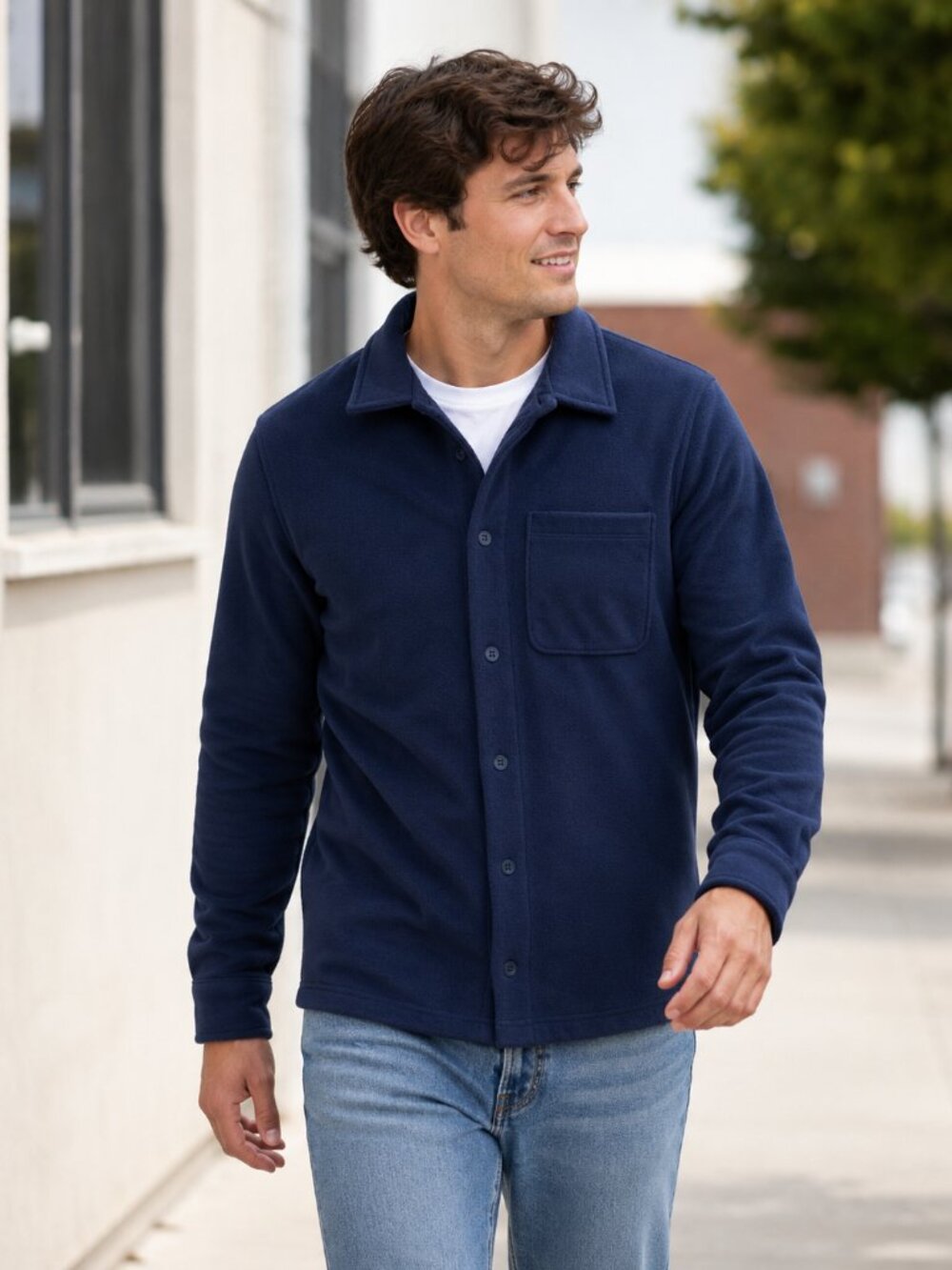 Vineyard Vines Men’s XS Harbor Fleece Shirt Jacket Navy Blue Shacket